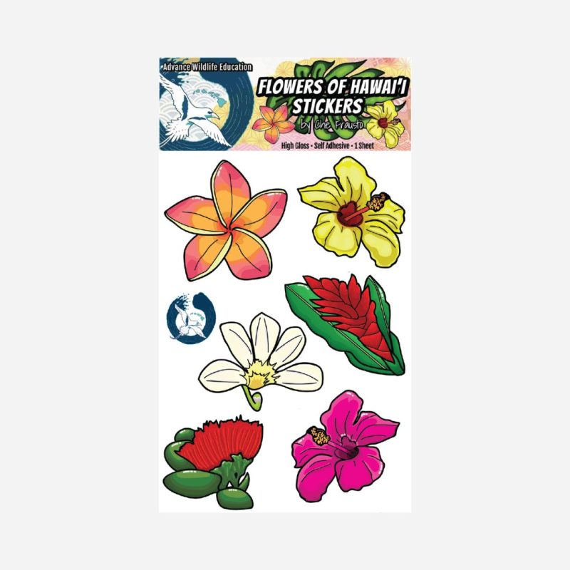 AdvanceWildlifeEducation ColoredStickers FlowersofHawaii