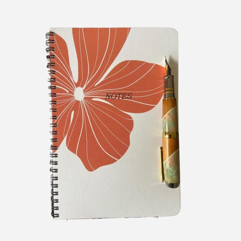 Bradley Lily Hibiscus Large Spiral Notebook Lined